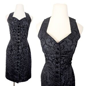 Le Chateau Black Mini Dress Size XS Vintage Sleeveless